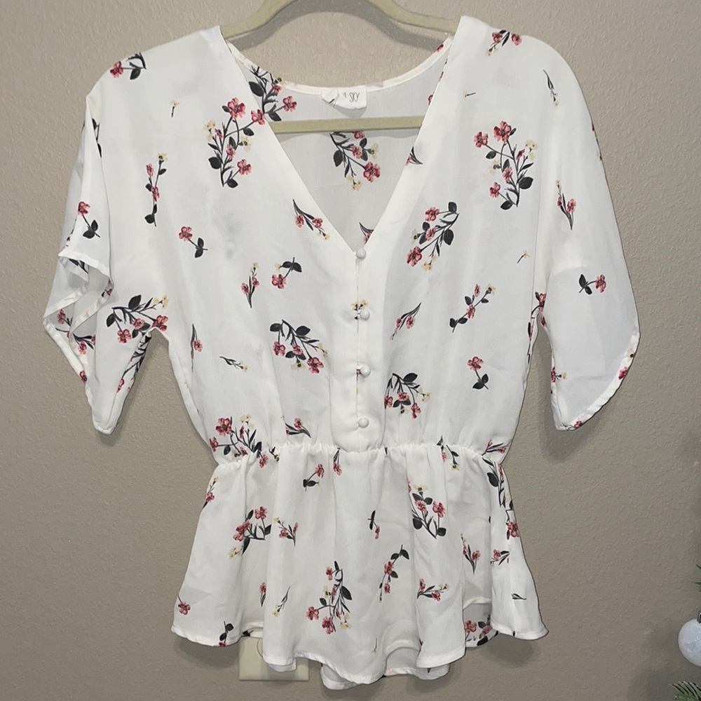 Floral peplum blouse